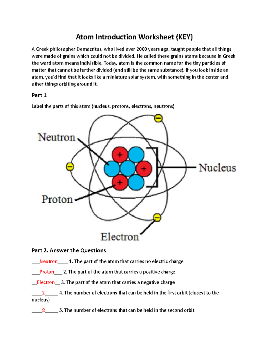 01a The Atom Worksheet Understanding Basic Atomic Structure Studocu 01a The Atom Worksheet Understanding Basic Atomic Structure Studocu