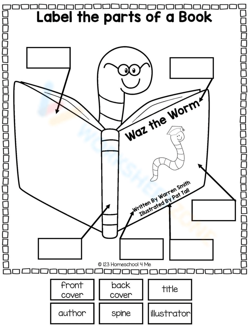 10 Free Printable Parts Of A Book Worksheets For Students Worksheets Library