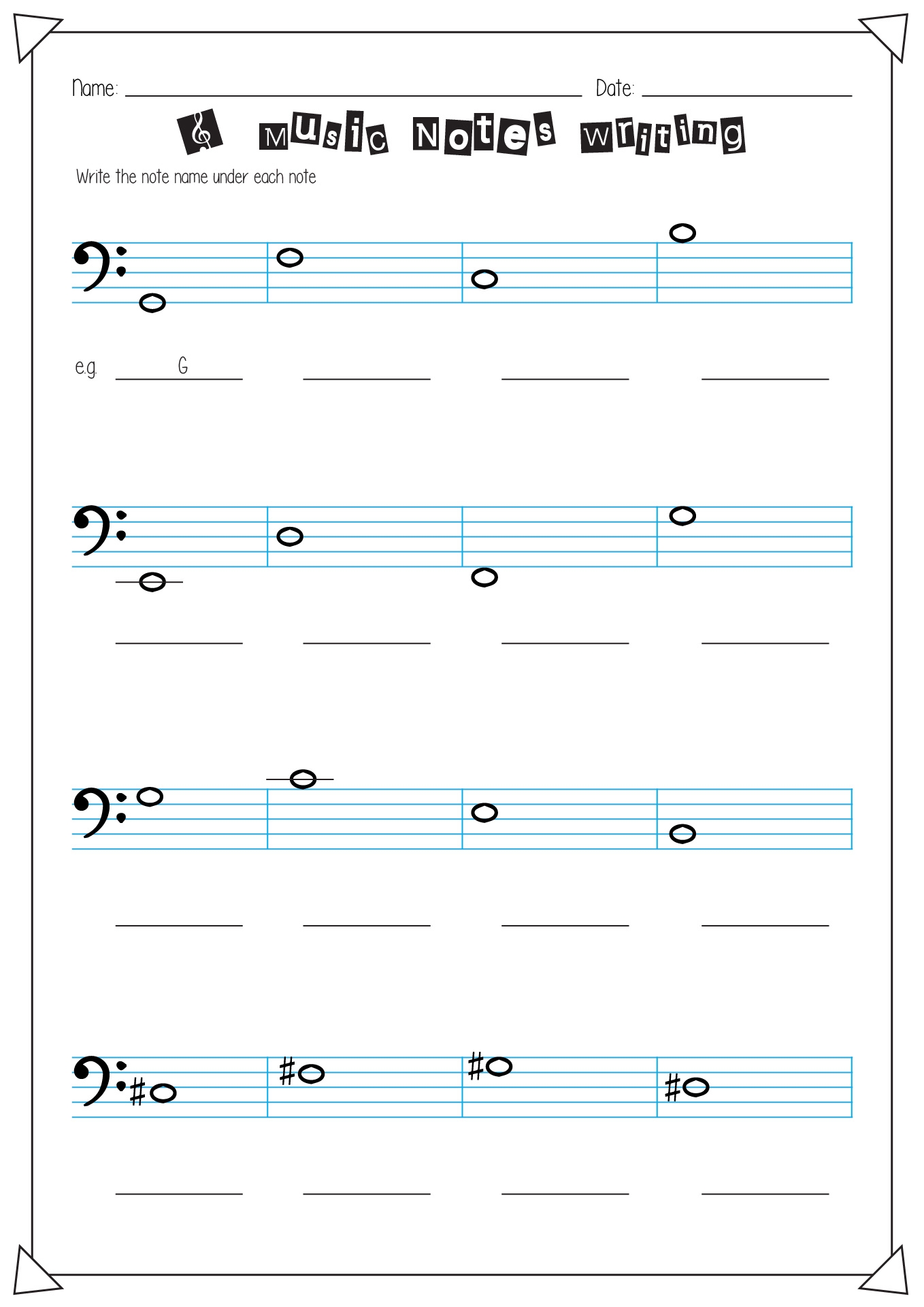 13 Music Notes Worksheets Free PDF At Worksheeto