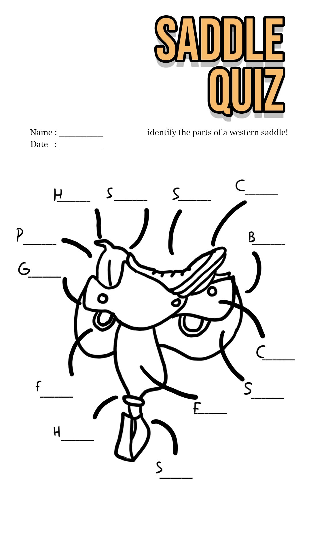 17 Saddle Worksheets Printable Free PDF At Worksheeto