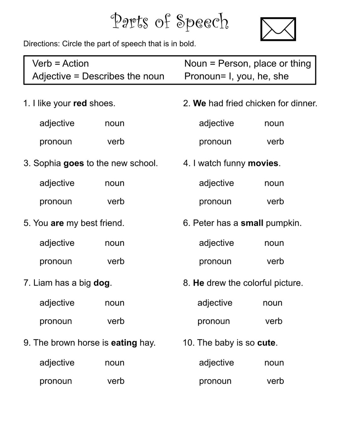 1st Through 3rd Grade Parts Of Speech Worksheets Verbs Nouns Adjectives Pronouns Printable Etsy Ireland 1st Through 3rd Grade Parts Of Speech Worksheets Verbs Nouns Adjectives Pronouns Printable Etsy Ireland