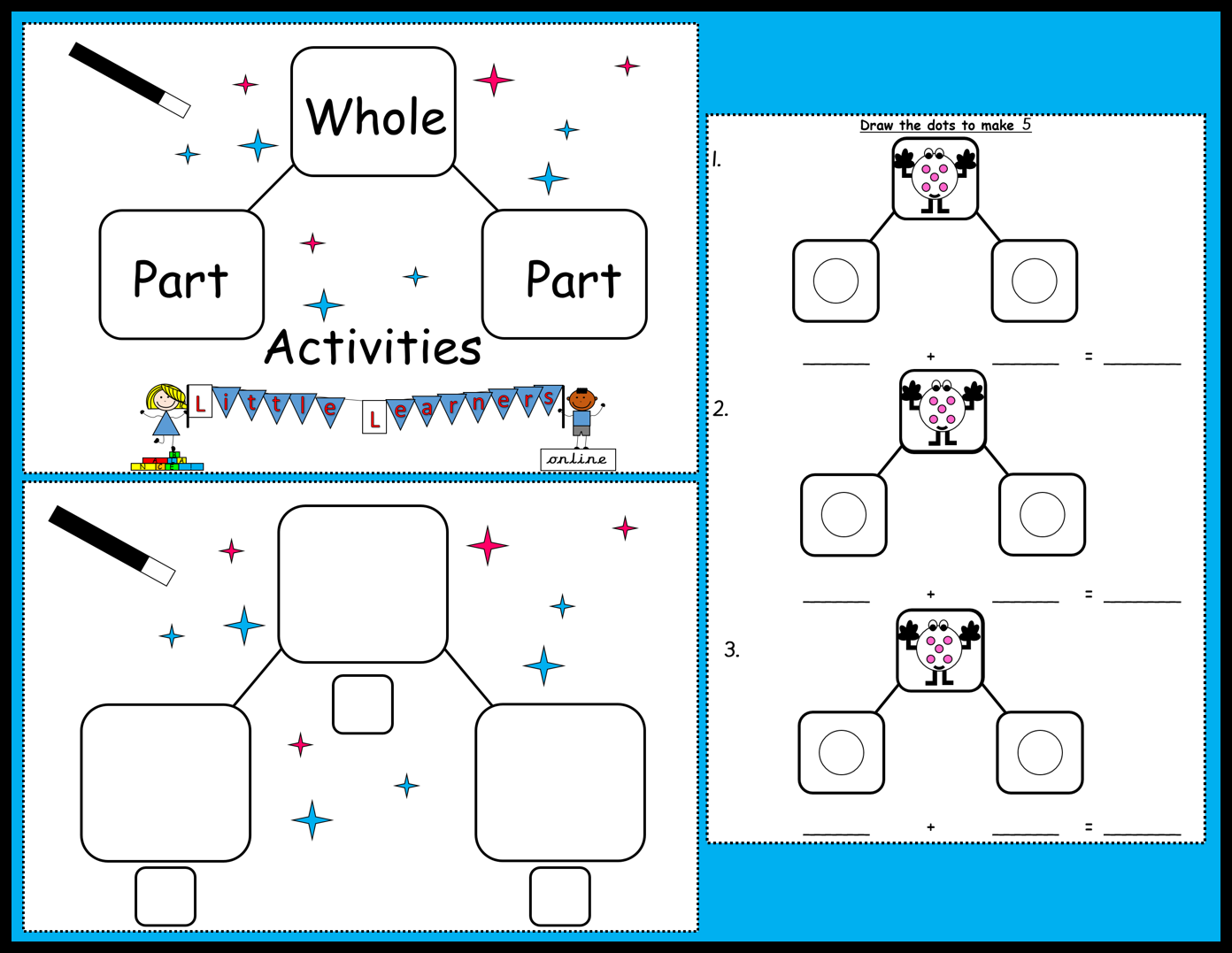 22 Pages Of Part Part Whole Printables Little Learners Online Train Theme Alphabet Matching Activity Fun With Mama