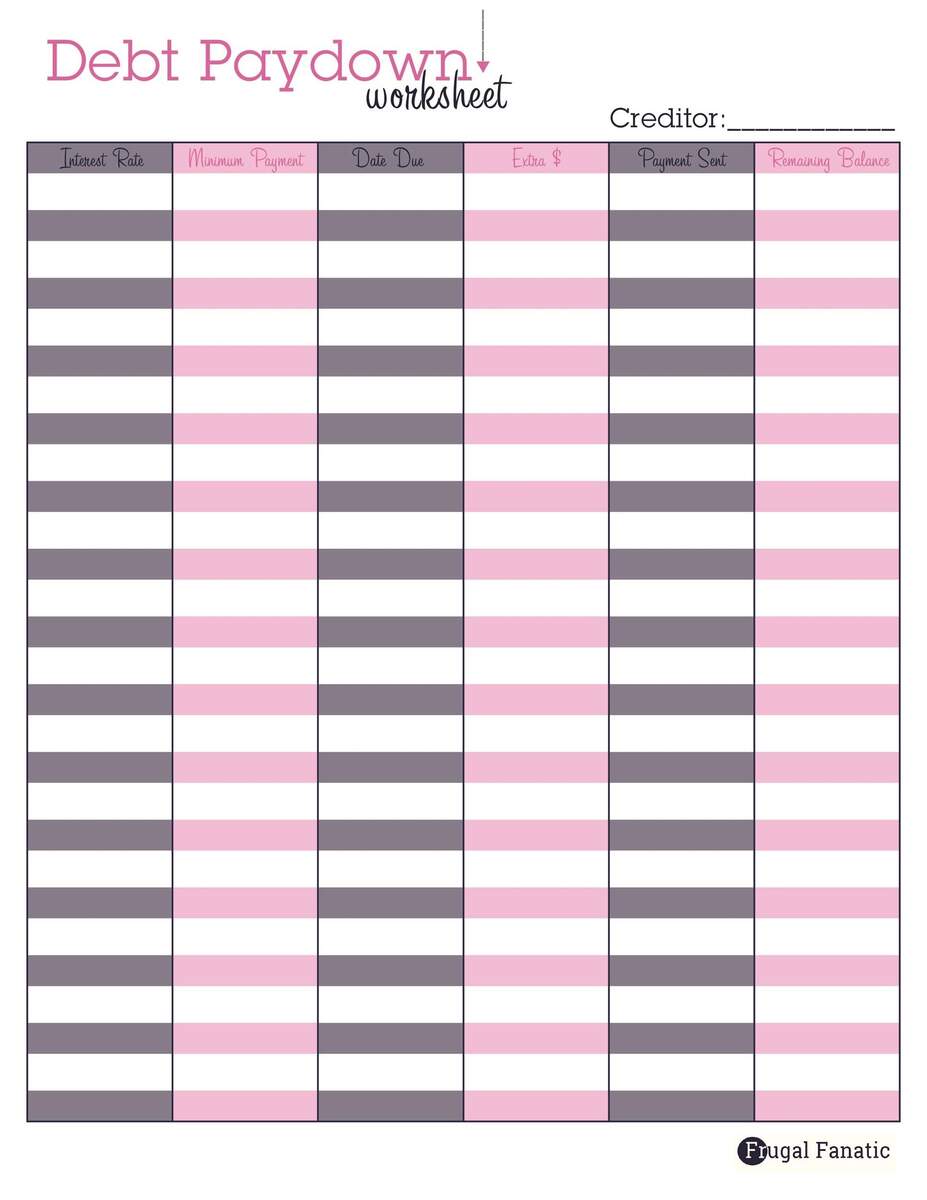 38 Debt Snowball Spreadsheets Forms Calculators Free Debt Snowball Printable Worksheets Simplistically Living