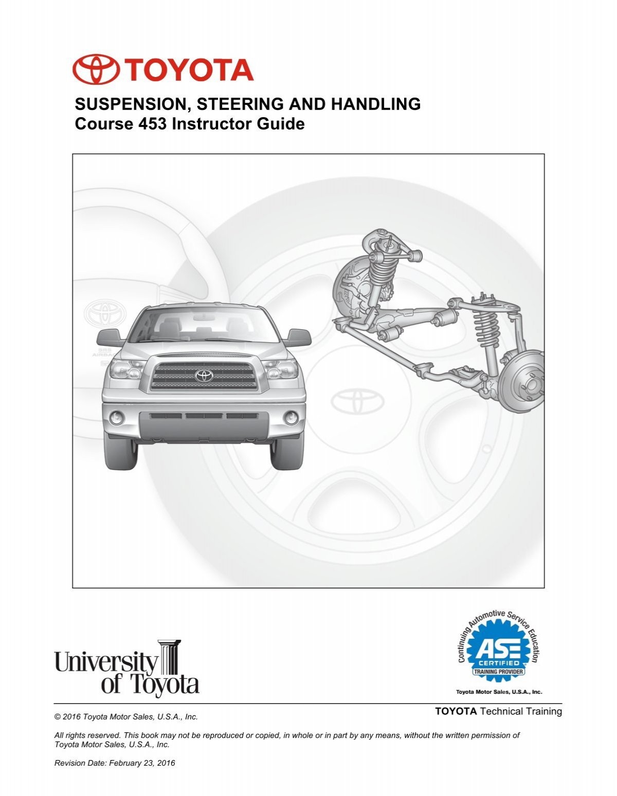 453 Suspension Steering And Handling Instructor Guide 02 23 16