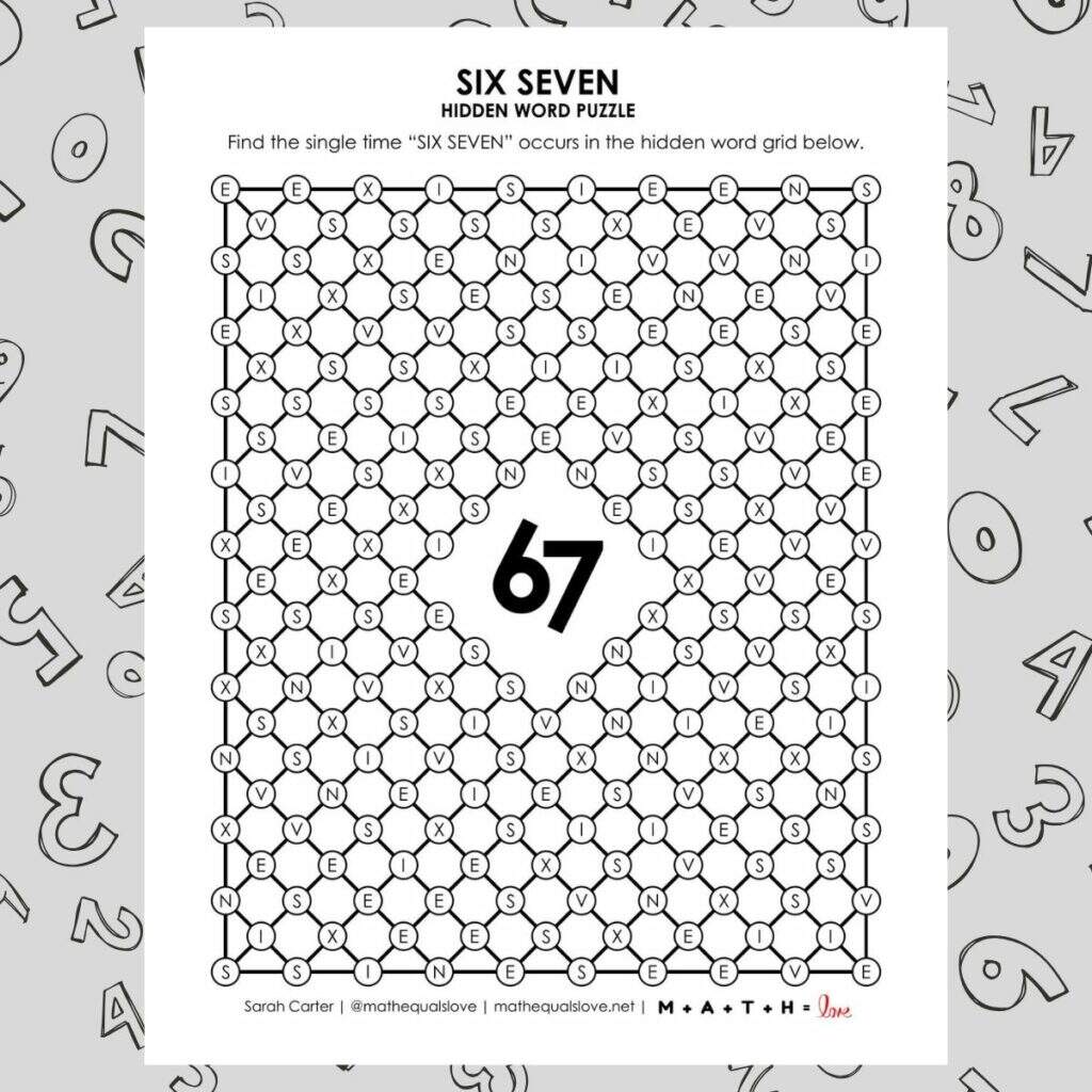 6 7 Puzzles And Activities Math Love