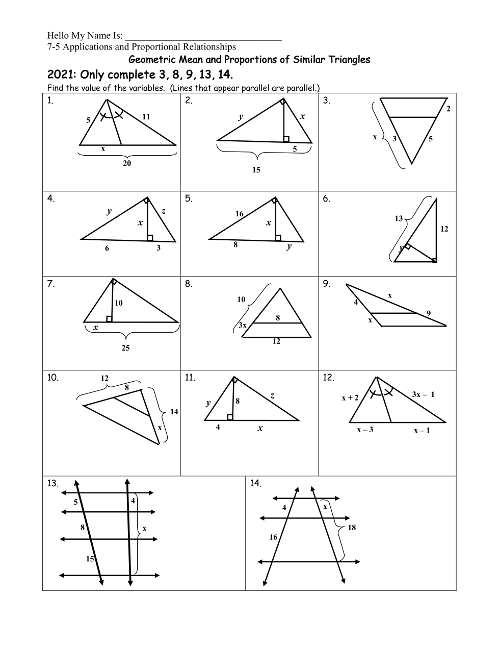 7 5 Applications And Similar Triangles Julia MacIntyre Library Formative