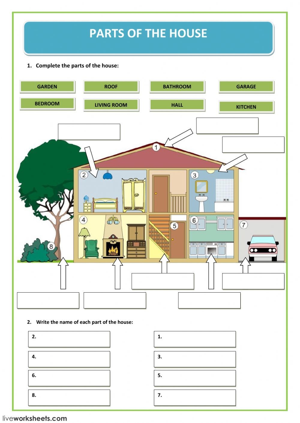Los Objetos Y Muebles De La Casa En Espa Ol Ejercicios En PDF Spanish Learning Lab