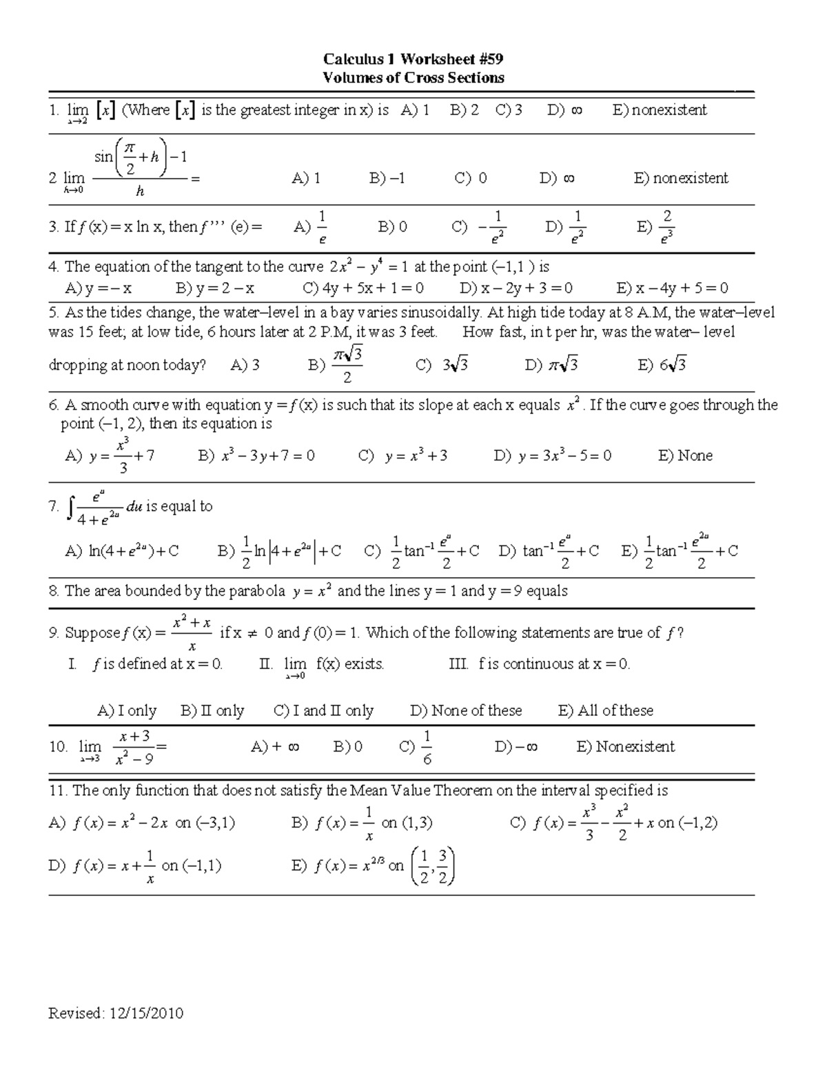 AB WS 007 3 Part Definition Of Continuity In Calculus Studocu