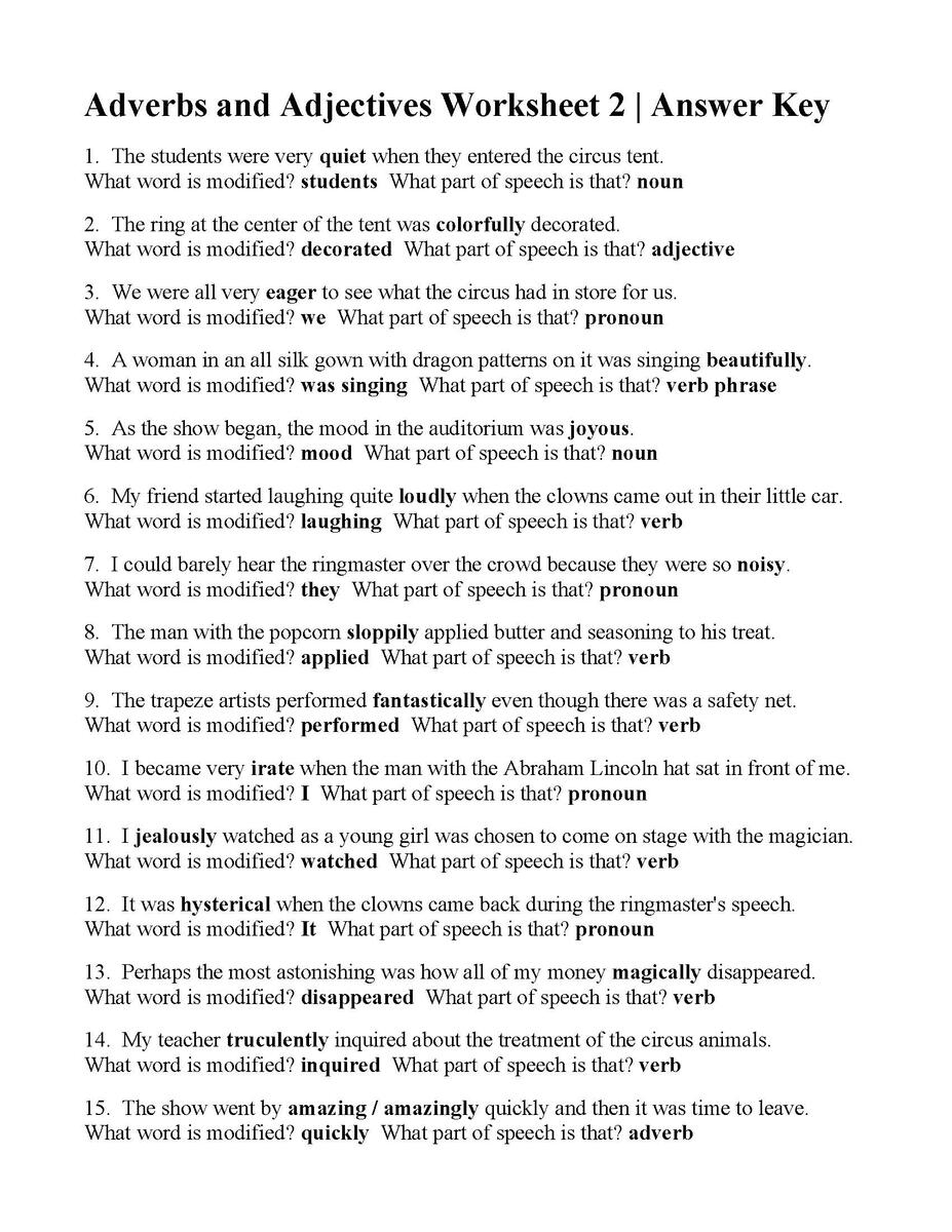 Adverbs And Adjectives Worksheet 2 Answers Worksheets Library Adverbs And Adjectives Worksheet 2 Answers Worksheets Library