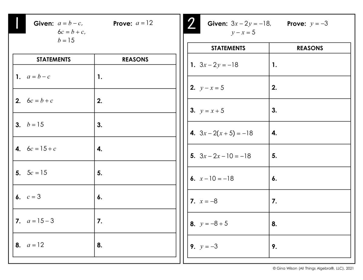 Algebraic Proofs Set 2 Peel Stick Activity All Things Algebra Properties Of Quadrilaterals C PDF Printable Geometry Worksheets Cazoom Math