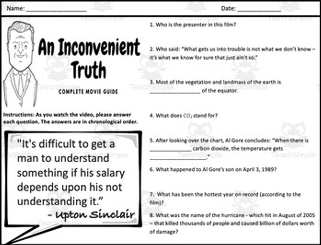 An Inconvenient Truth 2006 Complete Video Guide Graphic Organizer Worksheets Library An Inconvenient Truth 2006 Complete Video Guide Graphic Organizer Worksheets Library