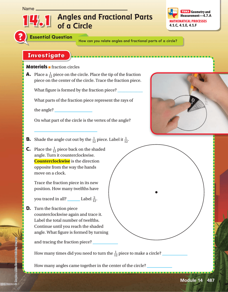 Angles Fractions Of A Circle Geometry Lesson Angles Fractions Of A Circle Geometry Lesson