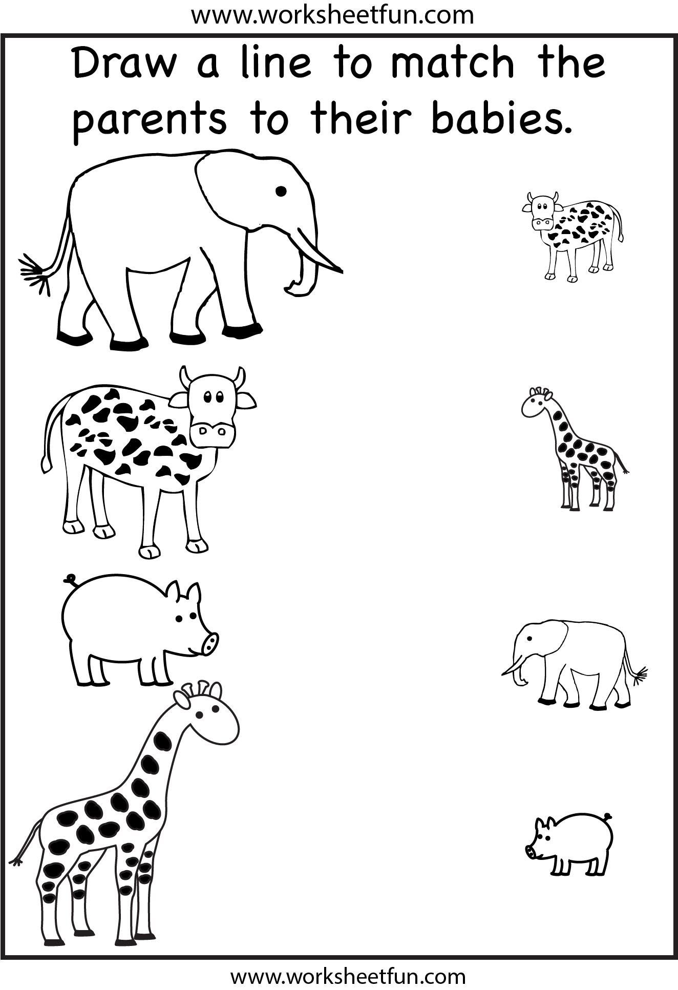 Animal Parents And Babies Match The Parents 2 Worksheets FREE Printable Worksheets Worksheetfun 11 Free Printable Body Parts Worksheet For Kindergarten And Class 1 Kids A To Z Worksheet