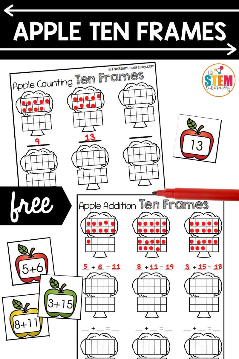 Apple Ten Frames The Stem Laboratory