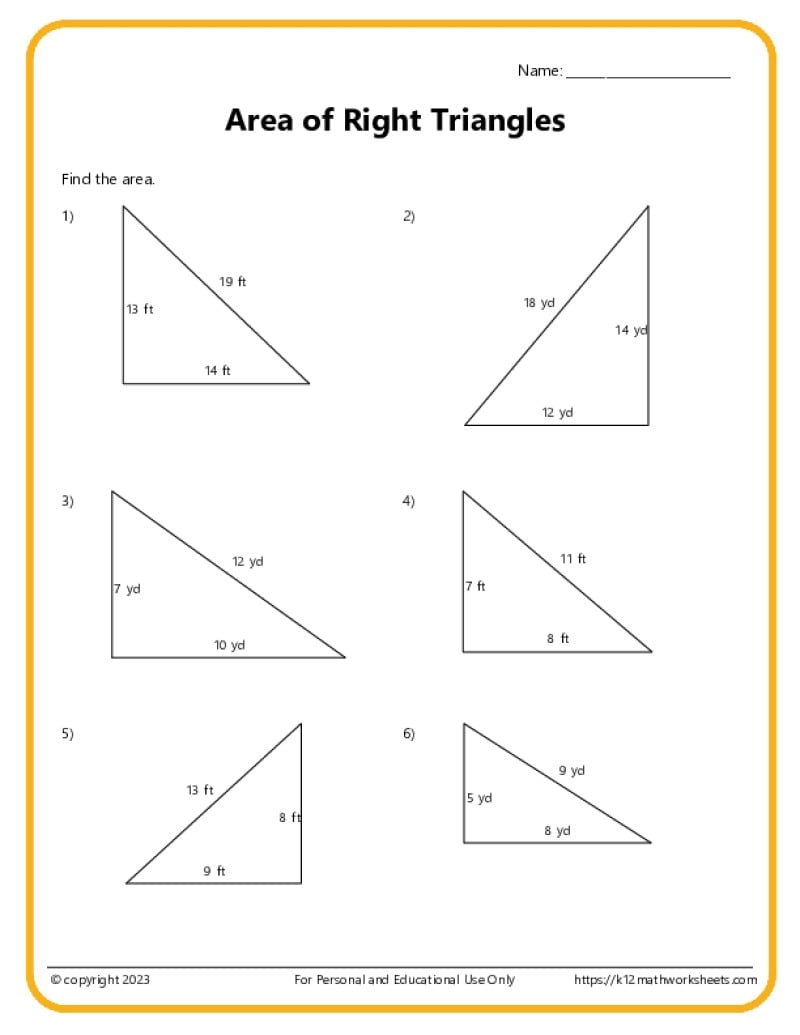 Area And Perimeter Of Triangles K12 Math Worksheets Area And Perimeter Of Triangles K12 Math Worksheets