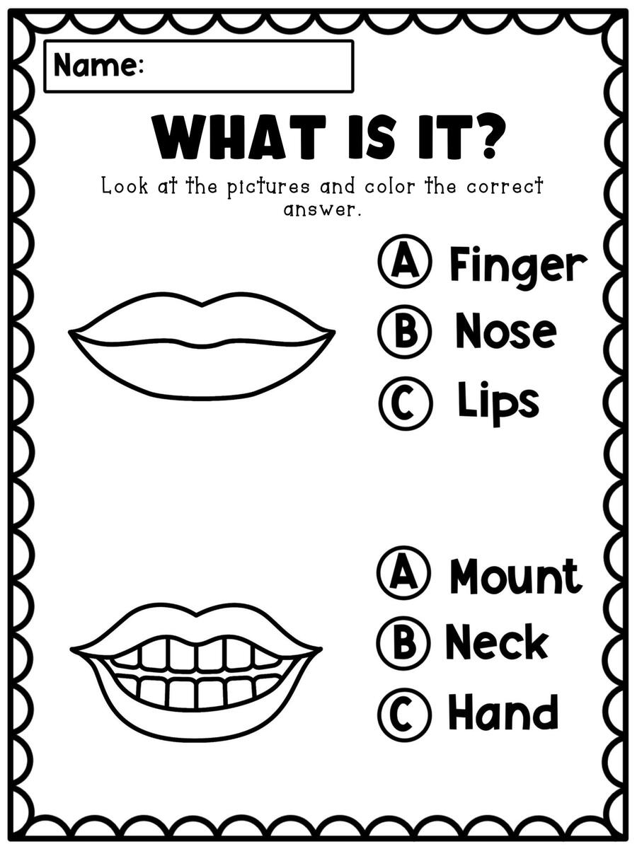 Body Parts Worksheets For Kids Made By Teachers