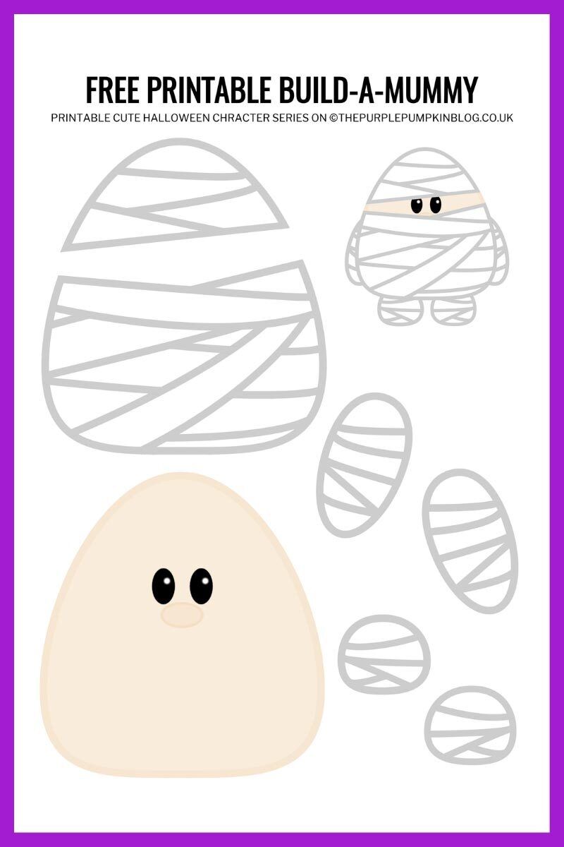 Build A Mummy Free Printable Halloween Paper Craft For Kids Build A Mummy Free Printable Halloween Paper Craft For Kids