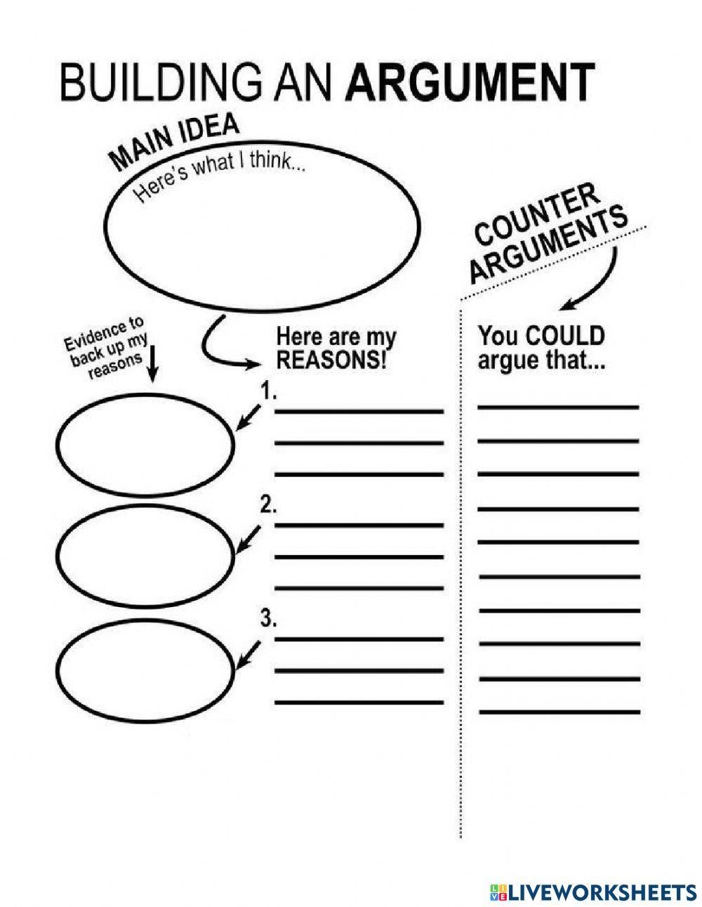 Building An Argument Worksheet Worksheets Library
