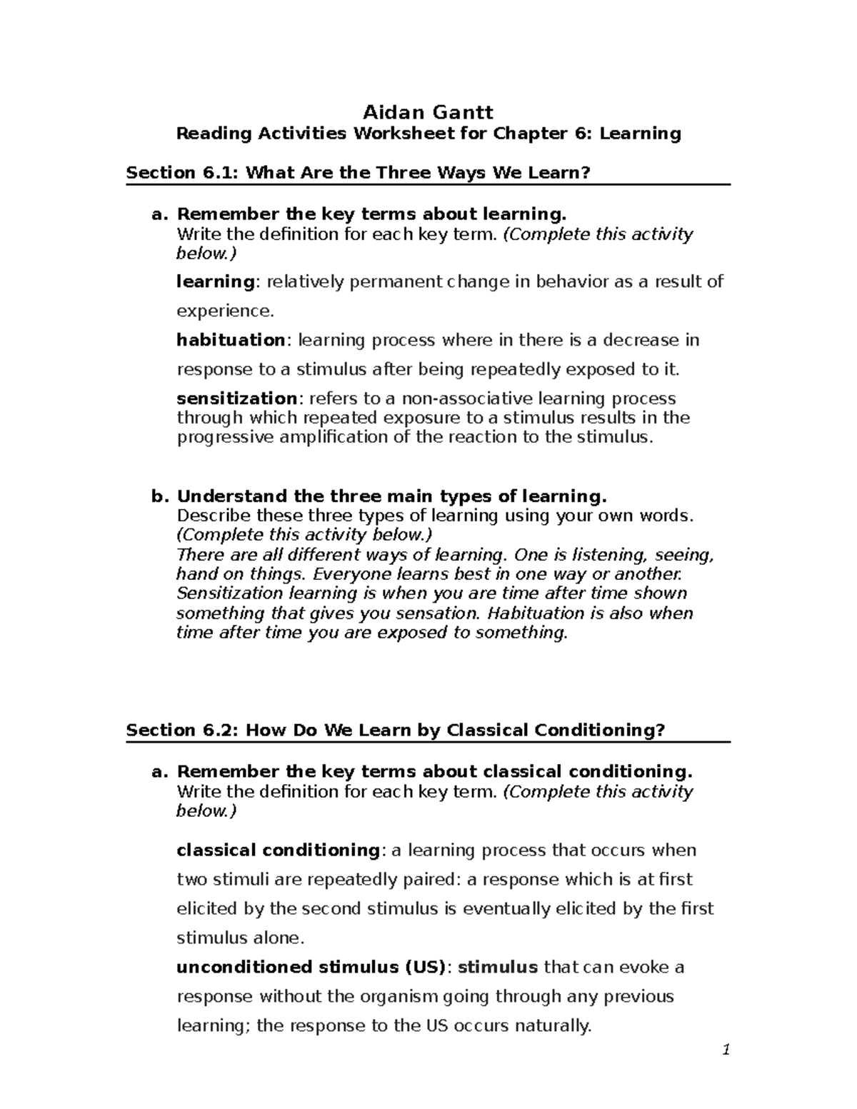 Chapter 6 Learning Concepts And Methods Explained Completed Studocu
