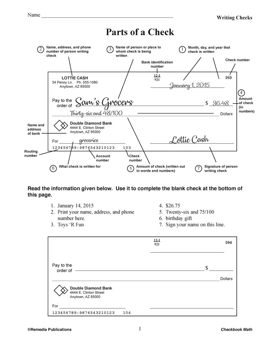 Checkbook Math Word Problems Deposits Register Made By Teachers