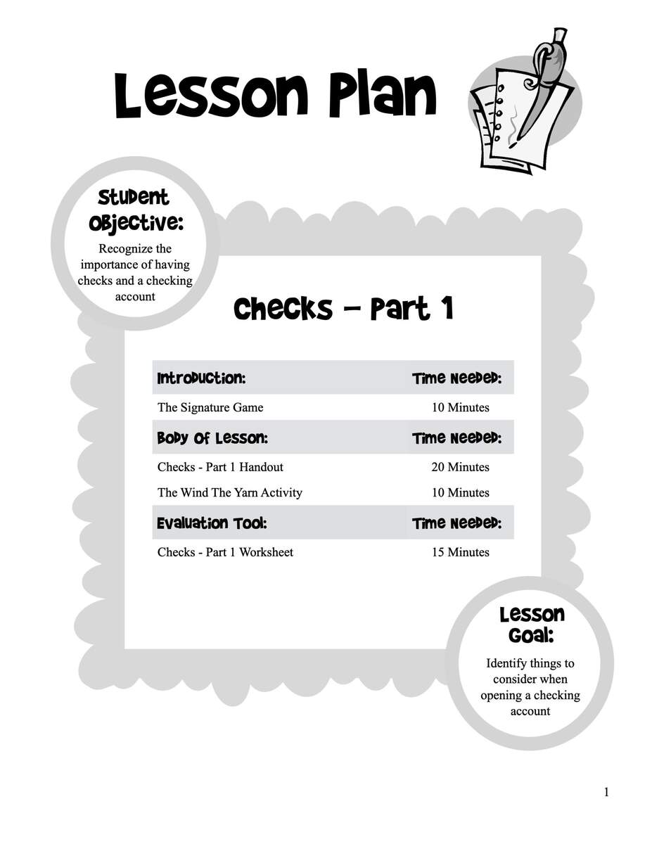 Checking Accounts 5 Day Unit Made By Teachers