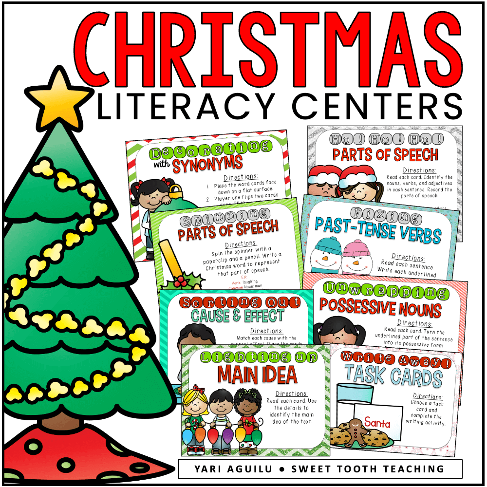 Christmas ELA Literacy Stations Center Activities Shop Sweet Tooth Teaching Christmas ELA Literacy Stations Center Activities Shop Sweet Tooth Teaching