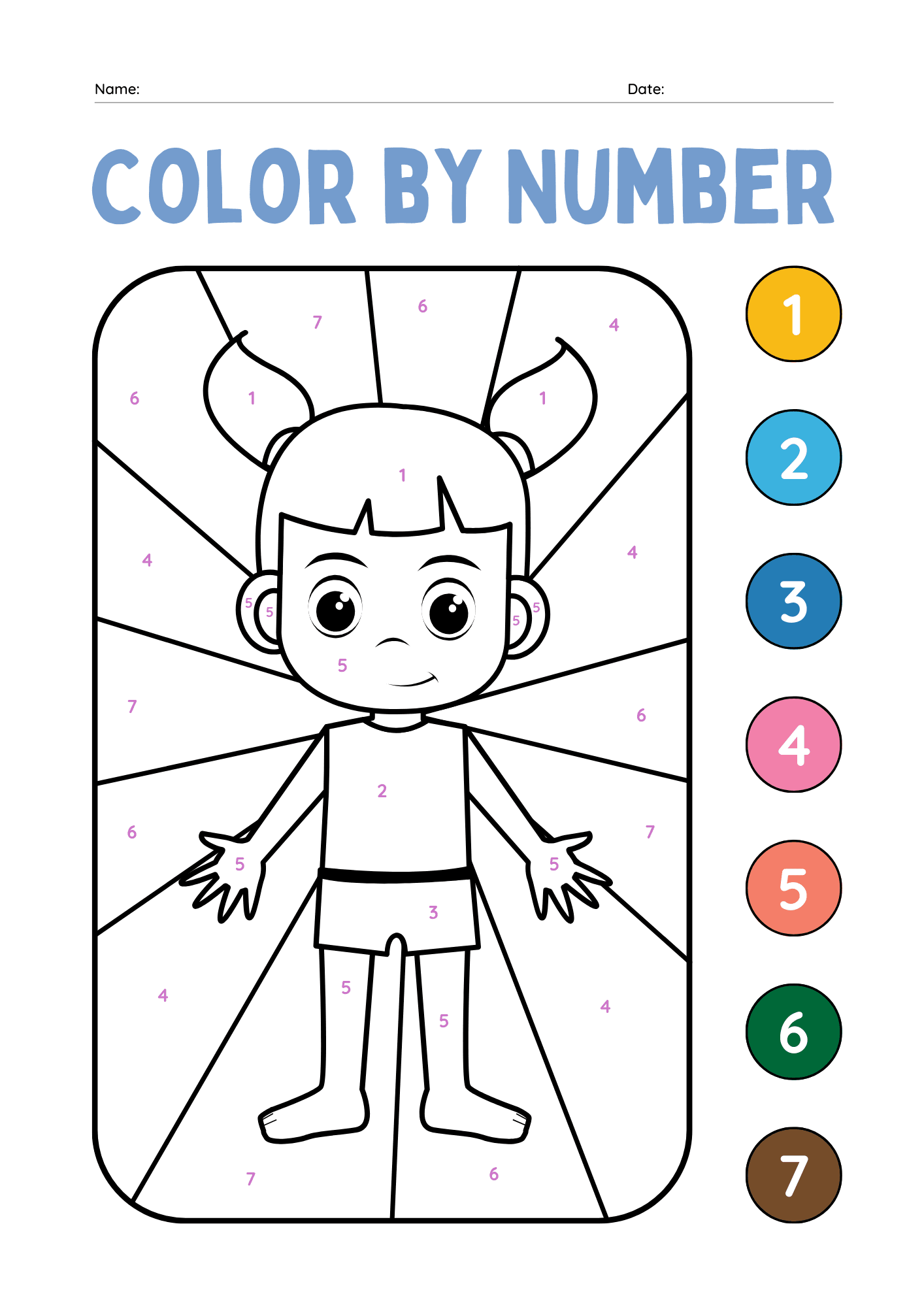 Color By Numbers Body Parts Worksheet By Yenyen231998 Raket PH