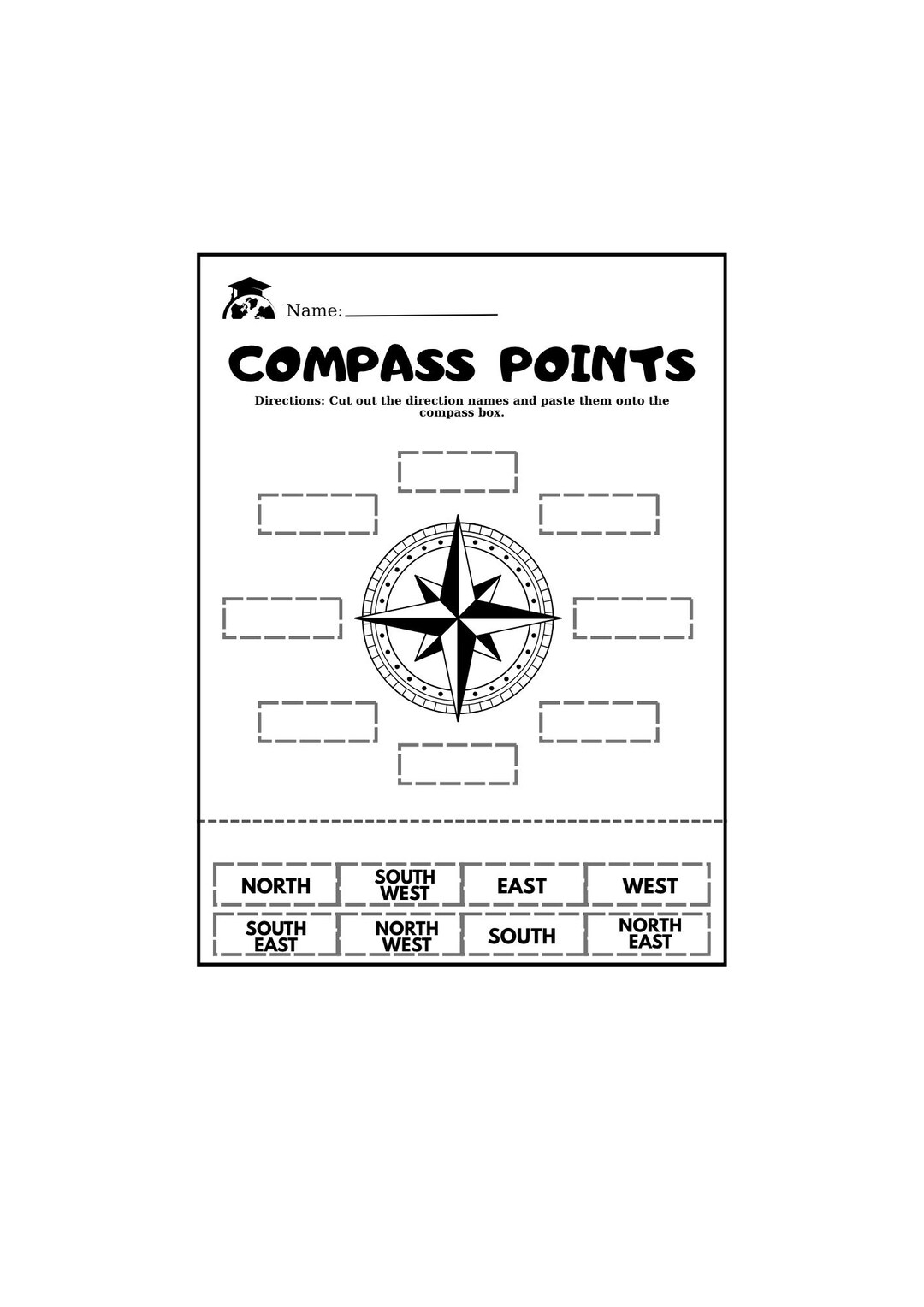 Compass Directions Cut And Paste Worksheet Cardinal And Intermediate Directions Activity Printable Geography Worksheet For Kids Etsy Compass Directions Cut And Paste Worksheet Cardinal And Intermediate Directions Activity Printable Geography Worksheet For Kids Etsy