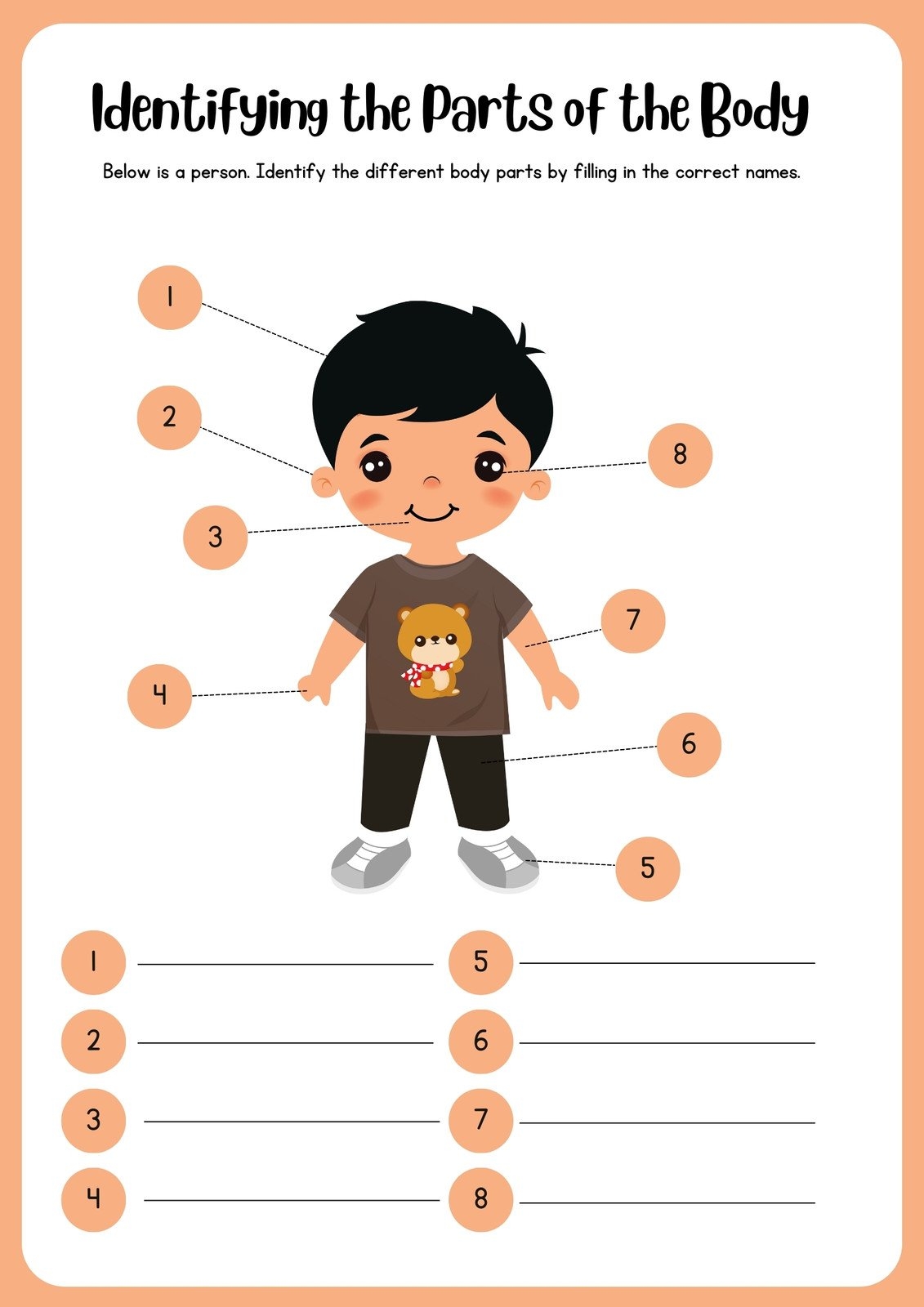 Customize 82 Body Parts Worksheets Templates Online Canva