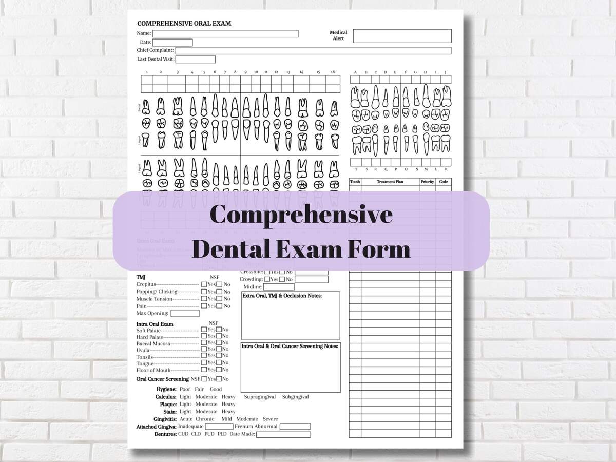 Dental Chart Sheet Etsy Dental Chart Etsy