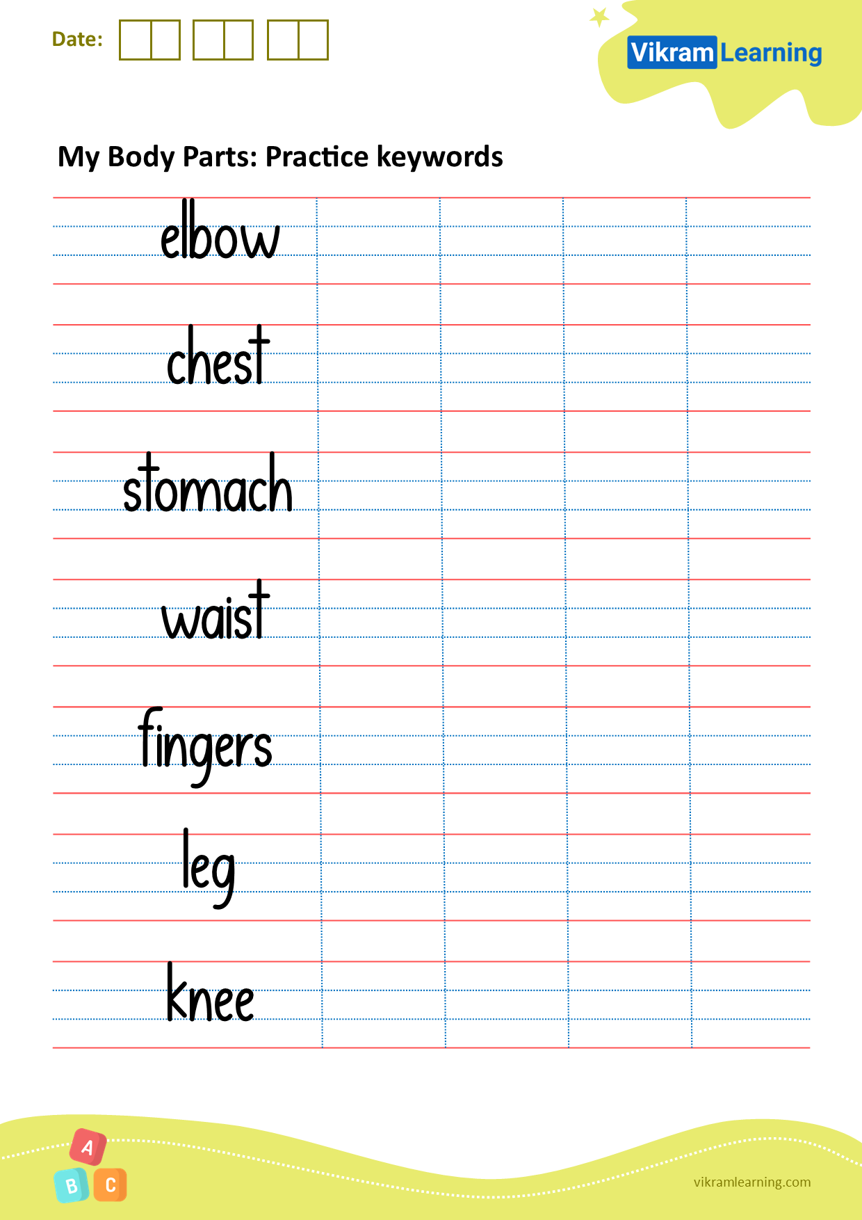 Download My Body Parts External Organs Sense Organs Daily Hygiene Worksheets Vikramlearning