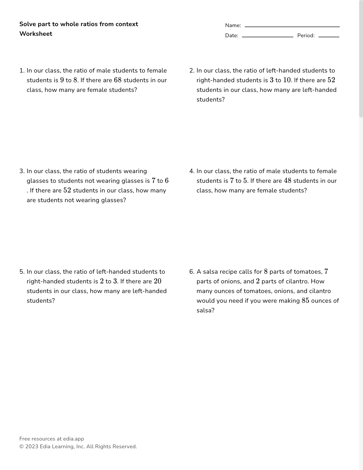 Edia AI Platform For Student Outcomes Multistep Worksheets