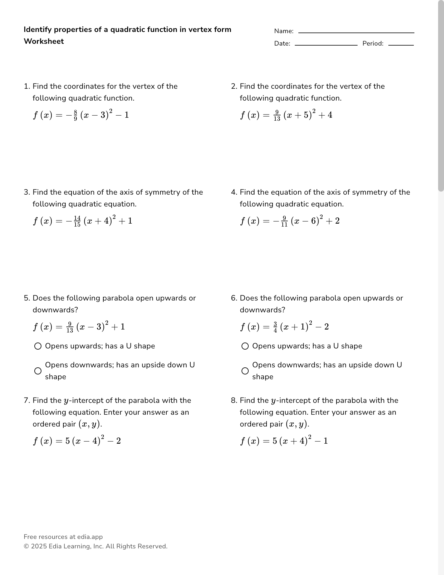 Solving Systems Of Quadratic Equations Worksheet Algebra II PDF Worksheets Cazoom Math