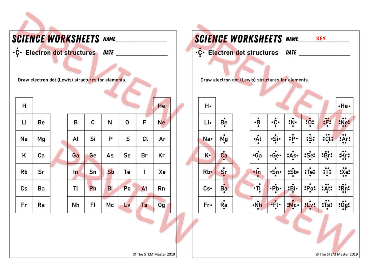 Lewis Structures Worksheet Ionic Covalent Bonds