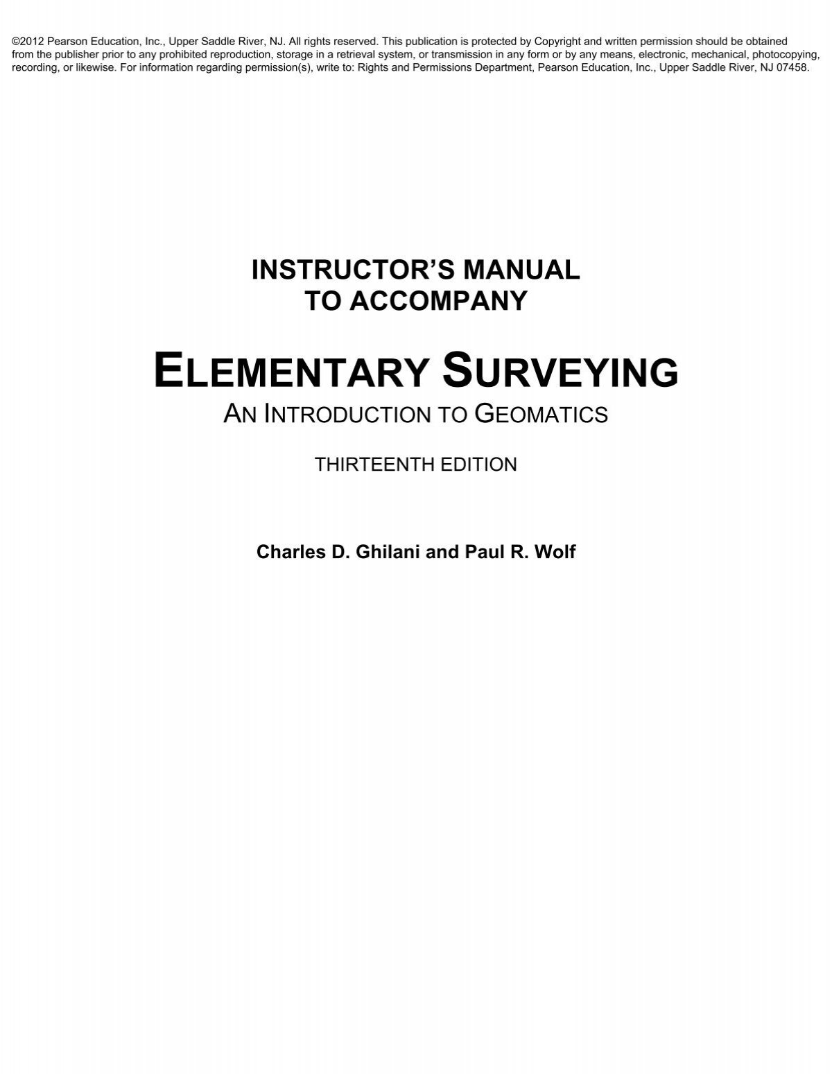 Elementarysurveying13thed Solutionsmanual