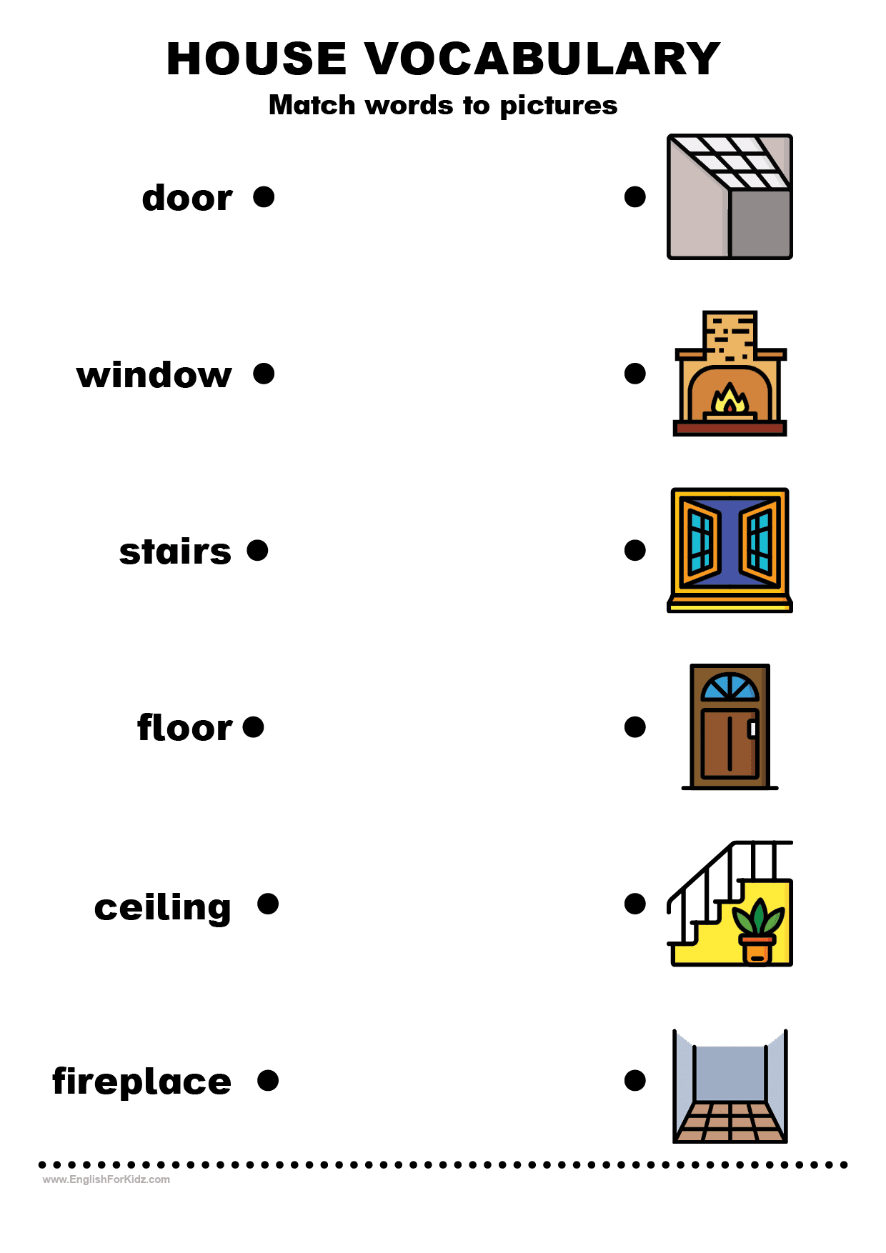 English For Kids Step By Step House Vocabulary Worksheets English For Kids Step By Step House Vocabulary Worksheets