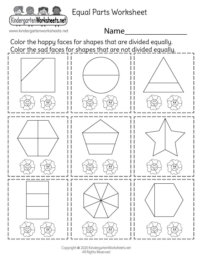 Equal Parts Worksheet Free Printable Digital PDF Worksheets Library