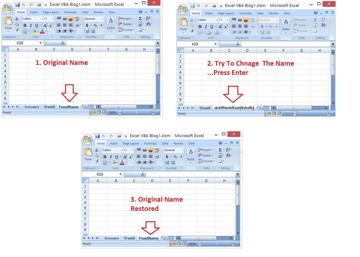 Excel Excel VBA Prevent Changing The WorkSheet Name