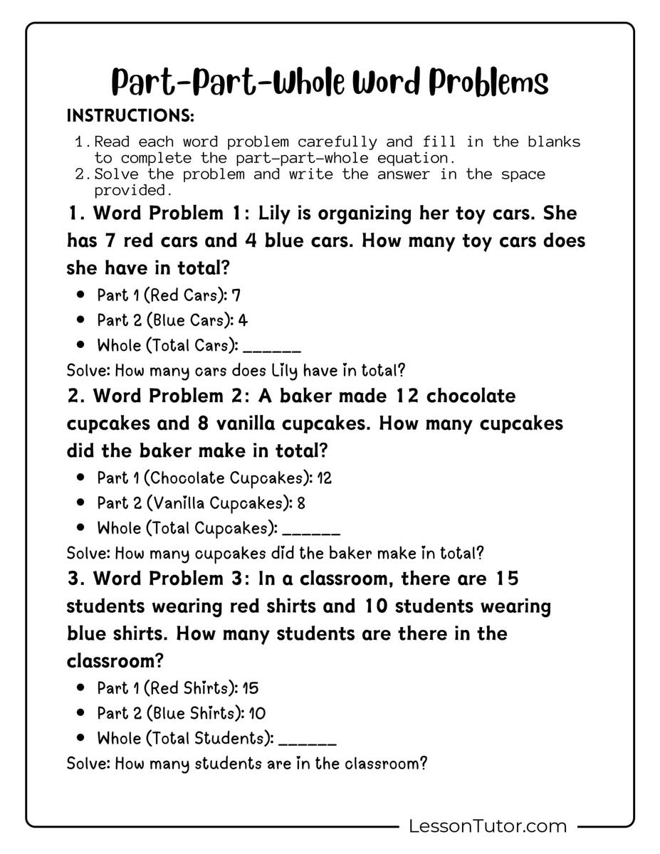 1st Grade Parts Of Whole Word Problems Worksheets For Free ArgoPrep