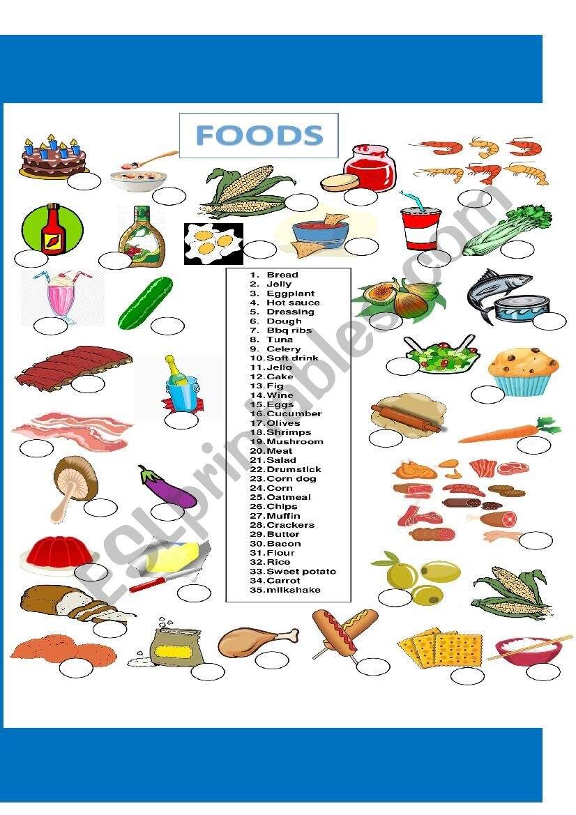 Food Vocabulary Matching Part 2 Of A 3 Set Exercise ESL Worksheet By Danielr