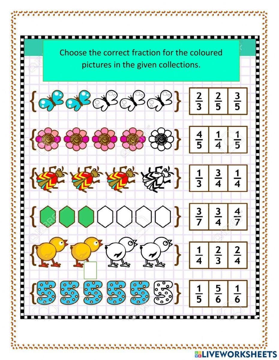 Free A Collection Of Fractions Worksheet Download Free A Collection Of Fractions Worksheet Png Images Free Worksheets On Clipart Library