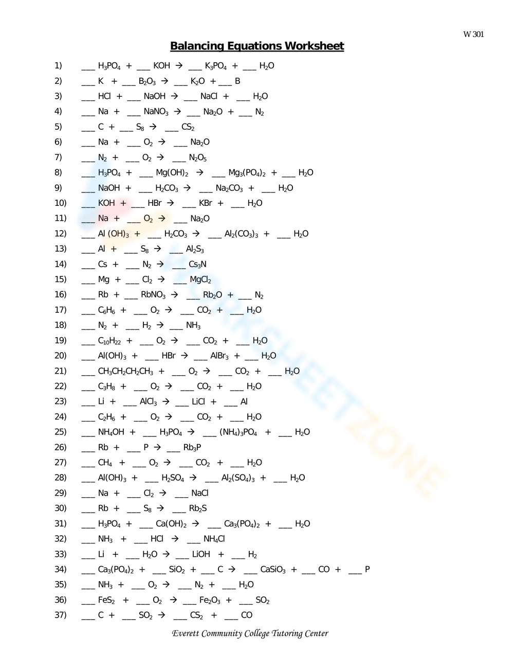 Free Balancing Chemical Equations Worksheet 2 Answer Key Download Free Balancing Chemical Equations Worksheet 2 Answer Key Png Images Free Worksheets On Clipart Library