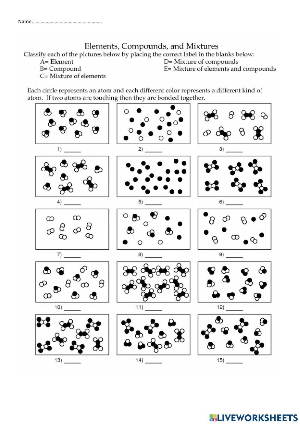 Free Elements Compounds And Mixtures Worksheet Download Free Elements Compounds And Mixtures Worksheet Png Images Free Worksheets On Clipart Library