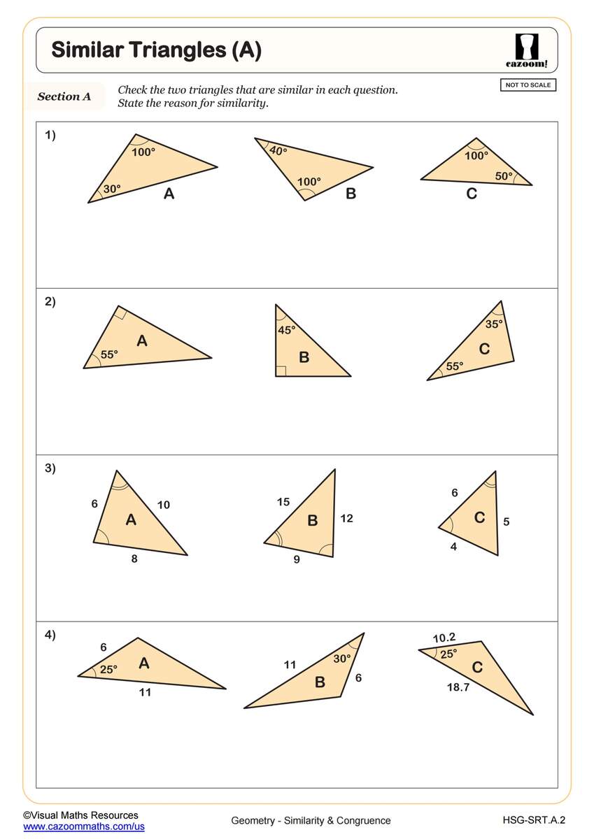 Free Parts Of Similar Triangles Worksheet Download Free Parts Of Similar Triangles Worksheet Png Images Free Worksheets On Clipart Library