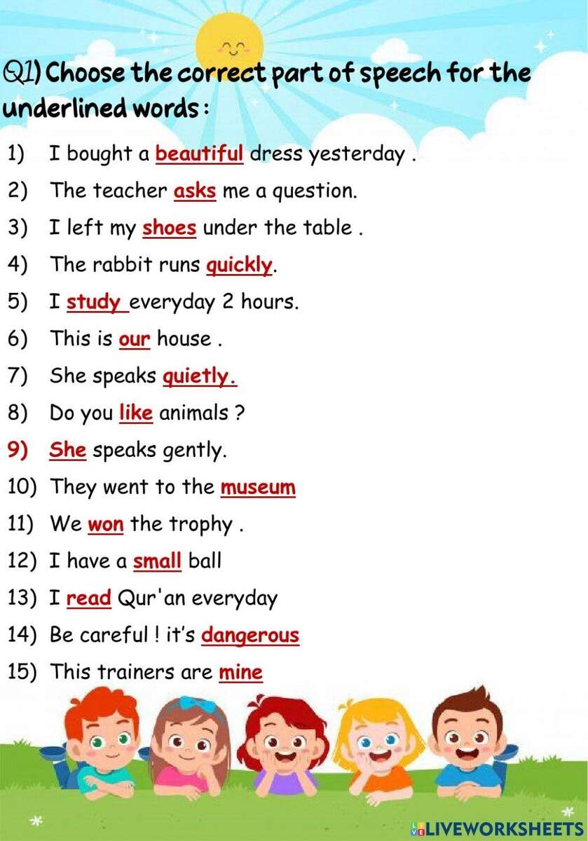 Free Parts Of Speech 4th Grade Worksheet Download Free Parts Of Speech 4th Grade Worksheet Png Images Free Worksheets On Clipart Library