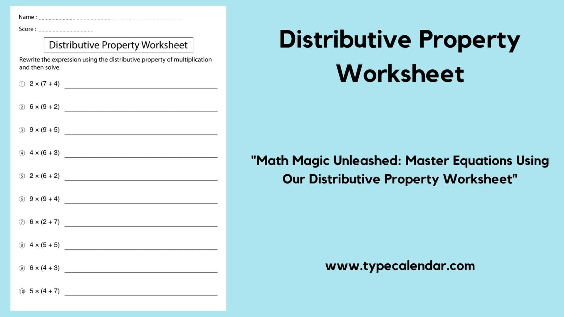 Free Printable Distributive Property Worksheet Templates Answers Free Printable Distributive Property Worksheet Templates Answers