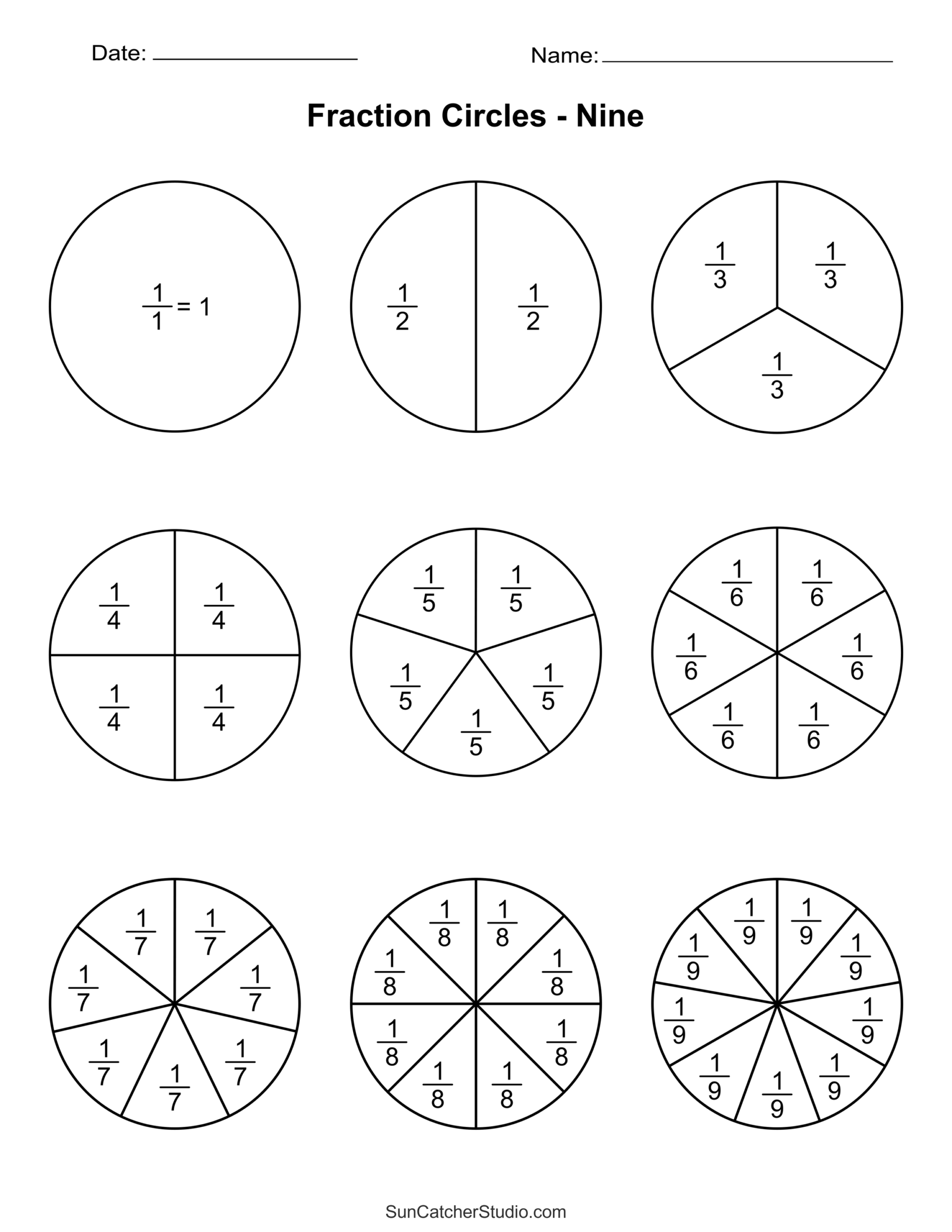 Fractions Worksheets And Activities