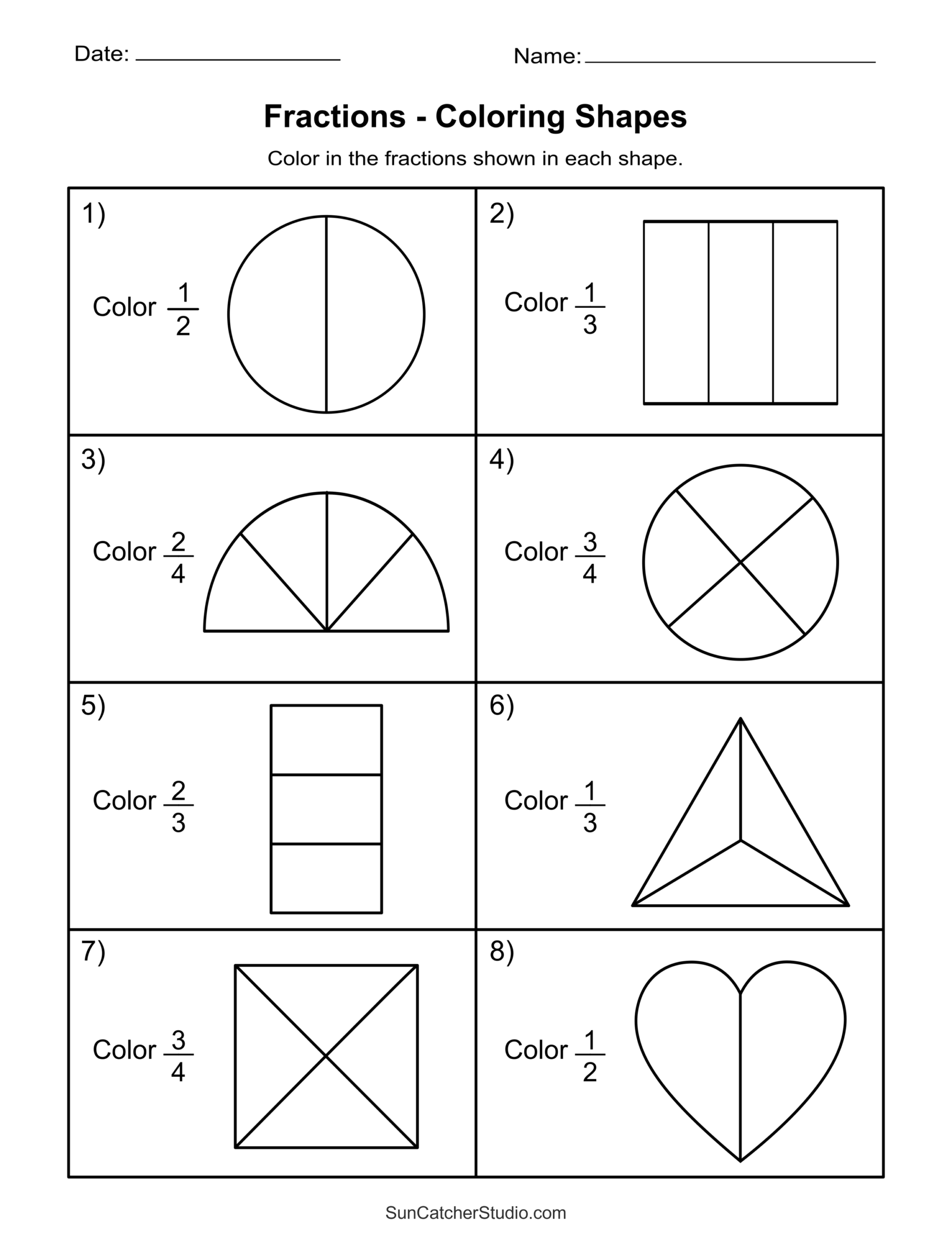 Fractions Worksheets And Activities