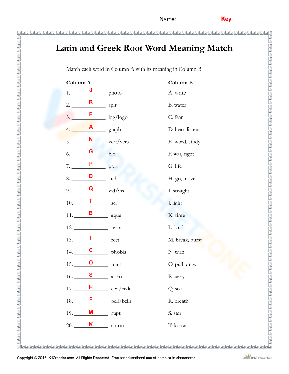 Free Printable Greek And Latin Roots Worksheets For All Ages Worksheets Library Greek And Latin Roots Worksheets WorksheetsGO