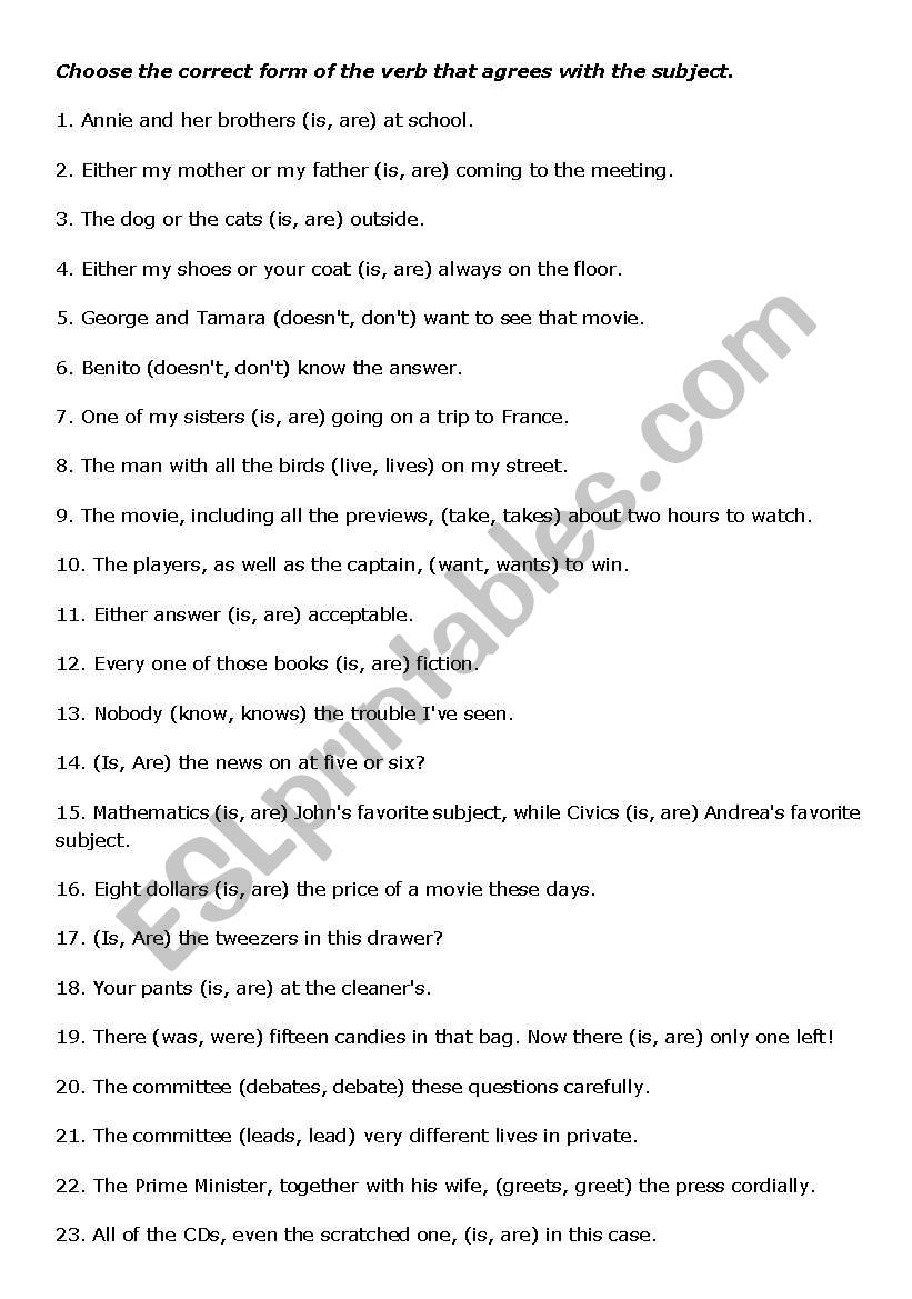 Free Subject Verb Agreement Worksheet With Answers Download Free Subject Verb Agreement Worksheet With Answers Png Images Free Worksheets On Clipart Library Free Subject Verb Agreement Worksheet With Answers Download Free Subject Verb Agreement Worksheet With Answers Png Images Free Worksheets On Clipart Library